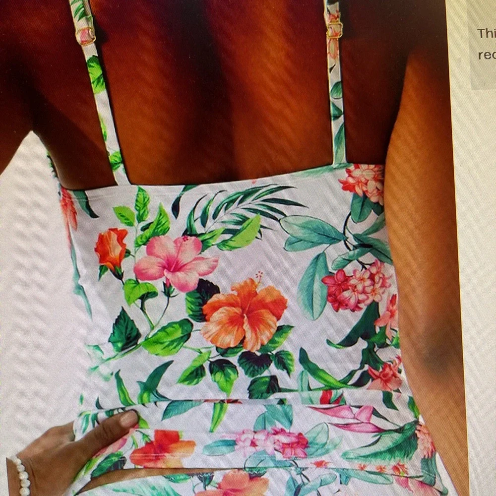 Tommy Bahama Tropi-Calling tankini and twist in high waist bikini bottoms - Picture 4 of 7